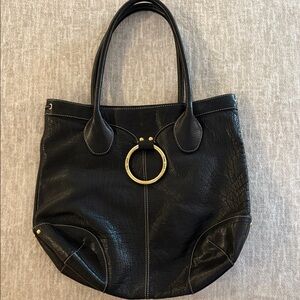 Elegant The Sak Black Leather Tote Bag